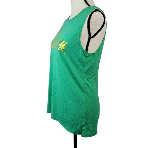 Get Lucky Tank Top Juniors Sz M Green Gold St Patricks Day Tshirt Tee Modern Lux - Picture 3 of 6